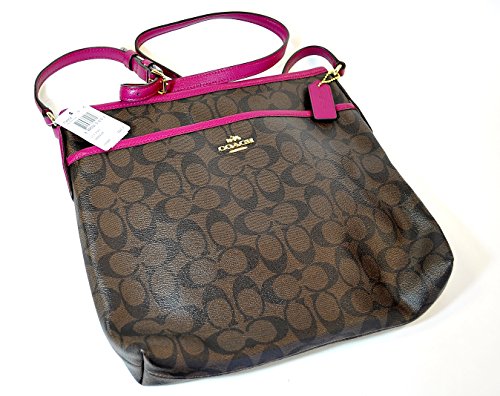 Signature File Bag (Brown/Fuchsia) - F34938 IMDGK Coach