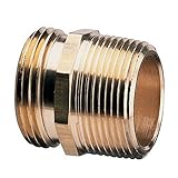Nelson 855714-1001 Industrial Double-Male Brass Pipe and Hose Fitting for Connecting to 3/4-Inch, Female,Gold