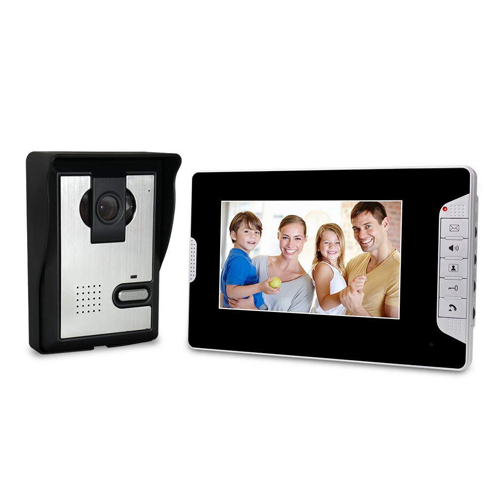 uoweky 7 '' TFT LCD Color Wired Video Doorbell Intercom 700TVL House Door Phone for Private Home Night Vision Peephole (Model B)
