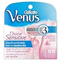 Gillette Venus Divine Sensitive Women's Razor Refills 4 Count