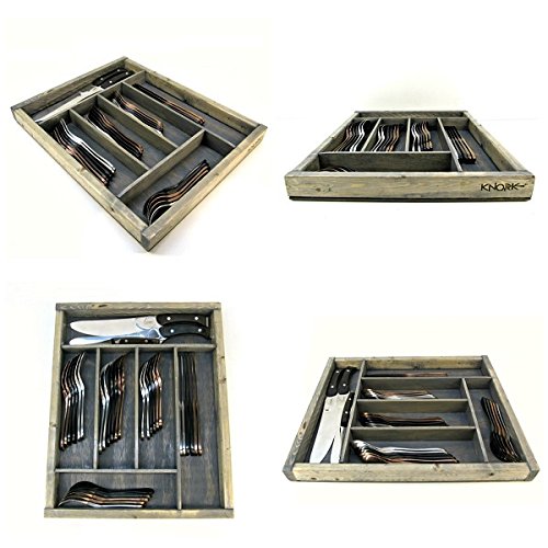 Knork 403 Storage Tray/Flatware Organizer, large, Weathered Gray