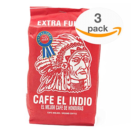 Cafe Molido - Coffee El Indio Extra Fuerte | Ground Strong Coffee From Honduras | 16 individual bags total of 1 ounce each | Guaranteed Best Coffee 100% Customer Satisfaction