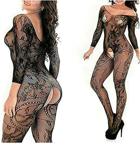 GDMe Sexy Lingerie, Women's Sexy Fishnet Bodystocking High Elasticity Bodysuit Lingerie