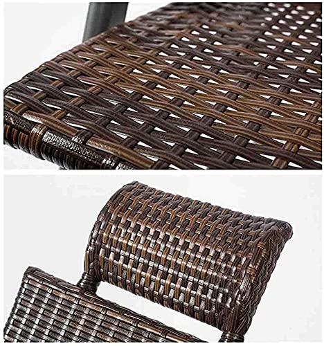 Liegestuhl Sonnenliege Gartenliege Lounge Sessel Klappbarer Innen-Sonnenliegen im Innenbereich Wicker Rattan… – Bild 7