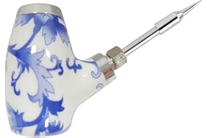 HUATOL Cordless Soldering Iron Portable Soldering Iron Kit with Adjustable Temperature, Welding Solder Soldering Iron Kit for Electronics, Cordless Rechargeable Soldering Iron Tool (Blue and white)