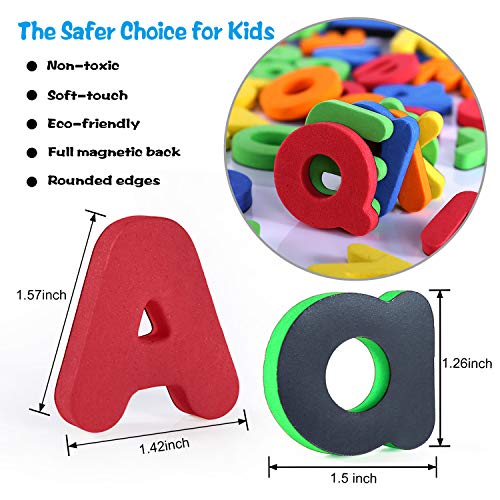 TEPSMIGO Magnetic Letters and Numbers 133 Pcs ABC Megnets Learning Set - Whiteboard Chalkboard Easel, Educational Toys for Kids 3 4 5 6 7 8 Years Old