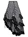 Black Victorian Renaissance Bustle Skirt Steampunk Pirate Skirt BP345-2 S