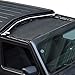 Voodonala Sun Shade Mesh Top Sunshade for 2018 2019 Jeep Wrangler JL JLU 2020 Gladiator JT (Plain Black)