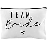 Wedding Gifts Makeup Bag Case for Bridesmaid Proposal Gifts for Team Bride Gift for Bridesmaids Cosmetic Pouch Bridal Shower Bachelorette Gifts for Women