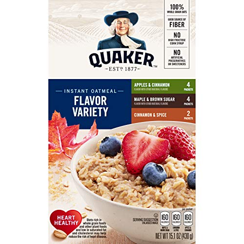Quaker Instant Oatmeal, Variety Pack, 10 ct