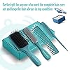 TimeTinkle 4 PCS Hairbrush Set - Detangler, Styling Brush, Tail Comb & Wide Tooth Comb for Women, Men and Kids, Great on…