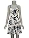 TAM WARE Womens Casual Fit and Flare Floral Sleeveless Dress TWCWD054-WHITENAVY-US M