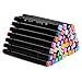 48 Colors Marker Pen Set, AGPtEK Permanent Dual Tips Marker Pens Art Markers with Zipper Carrying Bag for Kids Adults Drawing, Sketching, Highlighting & Underlining
