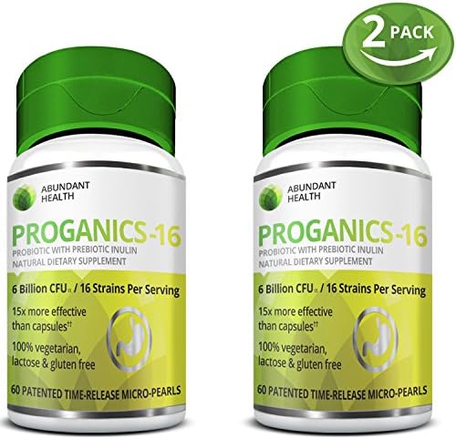 Abundant Health Probiotics Dietary Supplement - 60 Time Release Micro Pearls - 2 Bottle