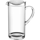 Abode Homewares Montana Cocktail Pitcher with Lid, Indoor/Outdoor, Clear, 60 oz.