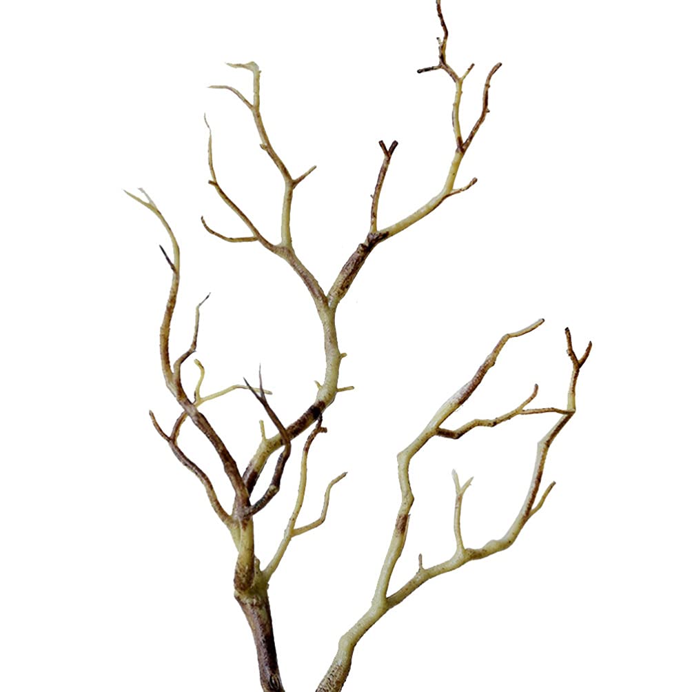 STOBOK Artificial Antler Dried Tree Branches Small DIY Headband Decor Plastic Manzanita Branches Decorative Plant Twigs Dry Branch Decor for Wedding Table Decoration 3pcs
