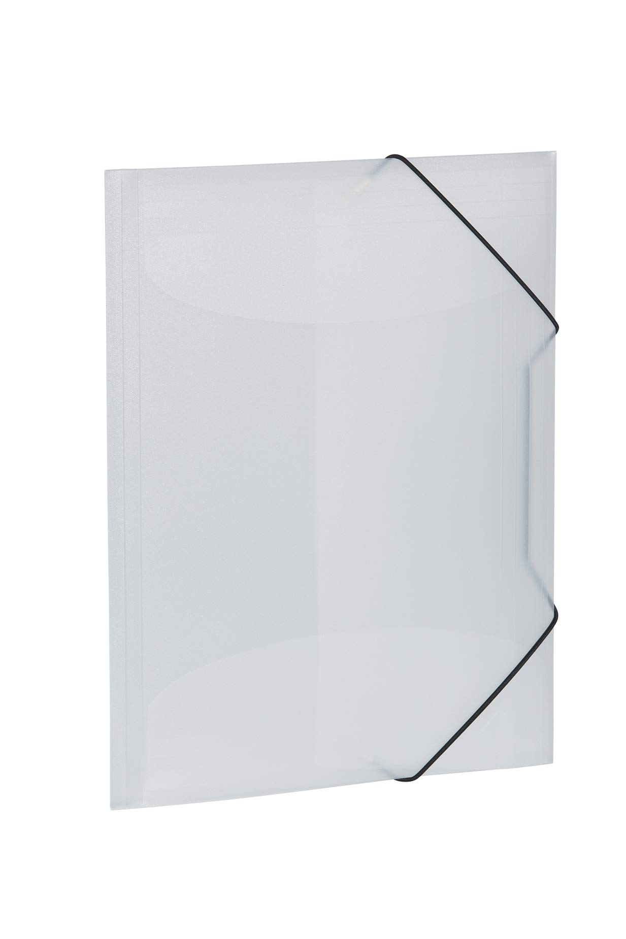 HERMA Elastic Folder Translucent in White A3, Sturdy Plastic, with 3 Inner Flaps, 1 Span Folder