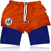 CROWN Anime Shorts - Breathable Stretch Compression Gym Short with Pockets