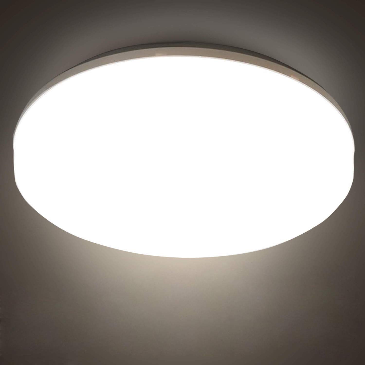 RAWNICE Bathroom Lights Ceiling,24W,4000K Natural White 29CM,Round Indoor Flush Mount Ceiling Lamp for Bedroom Bathroom Kitchen Hallway Office Stairwell