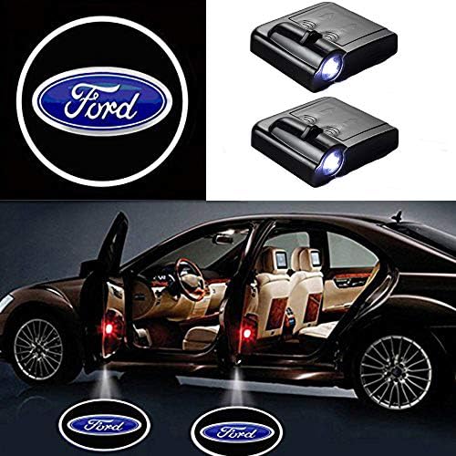 MIVISO™ 2 Piece For Car Door Light Wireless LED Projector Ghost Shadow Welcome Courtesy Light Laser Emblem Lamp