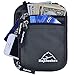 Hopsooken Travel Neck Pouch Passport Holder with Rfid Blocking, Use As Travel Wallet or Hidden Wallet - Protect Your Money, Passport, Credit Cards, Cell Phone and Documents,6 Pockets (New Gray)