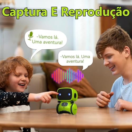 Robô De Controle De Voz Interativo Para Crianças Inteligente (Verde)