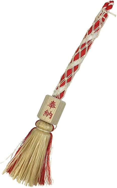 Amazon 伊勢 宮忠 小型 鈴緒 小豆 藁芯 紅白布巻 全長30cm 縄径2cm 参考商品 神棚やお宮 社殿で使用する鈴紐です 神具セット オンライン通販