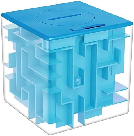3D Three-dimensional Maze Piggy Bank Puzzle Early Education Mazy Money Box Toy, Eschone Unique Money Gift Holder Box, Fun Maze Puzzle Games for Kids Adult Valentine Surprise Birthday Christmas Gifts