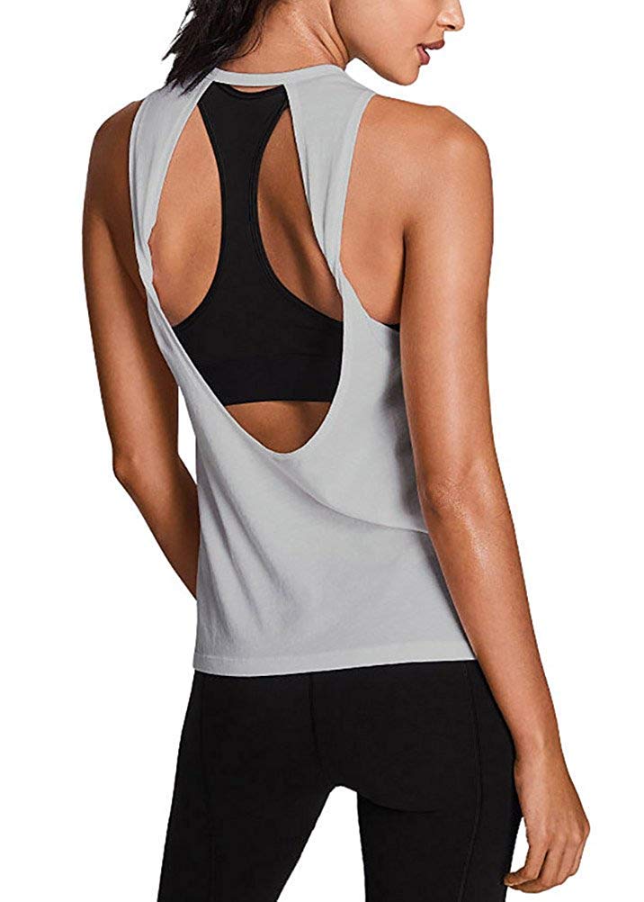 open back workout tops