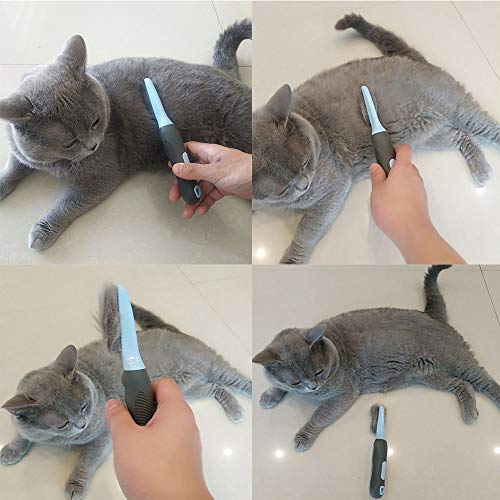 Dog Brush for Shedding Grooming & Cat Comb Set 2 Sided Safe Dematting
