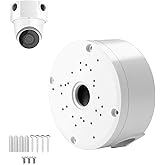 1 Pack Dome Camera Junction Box,Universal Dome Security Camera Mount Box, Bracket Hide Cable,Indoor Dome Camera Cover, Base Junction Box for Dome Cameras