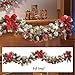 Collections Etc Lighted Christmas Frosted Pine Garland