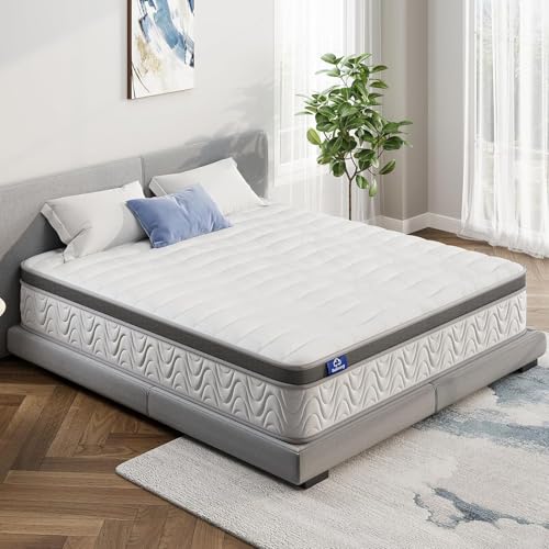 Suilong Mattress 120 x 200 cm, 30 cm Thick Mattress with Independent Pocket Spring and Memory Foam, 7 Support Zones, Breathable, Oeko-Tex Certified