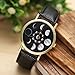 Top Plaza Unisex Women's Fashion Chic Moonphase Dress Watch, Gold Tone