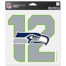 NFL Seattle Seahawks 98517014 Perfect Cut Color Decal, 8" x 8", Black