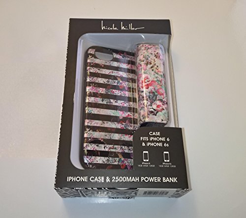 Nicole Miller hardshell case for iPhone 6/6S & 2500MAH Power Bank