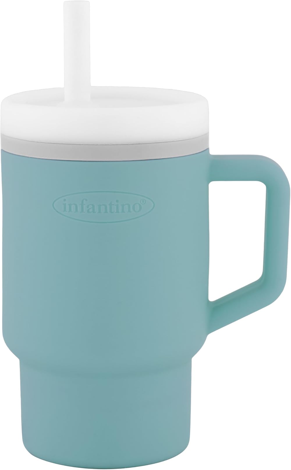 Infantino My 1st Tumbler 9 oz Moody Blue Leak-Resistant Straw Handle