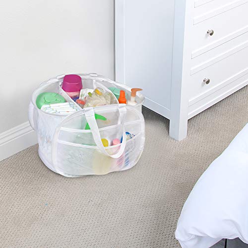 Smart Design PopUp Shower Caddy w/ 7 Compartments & Strap Handles