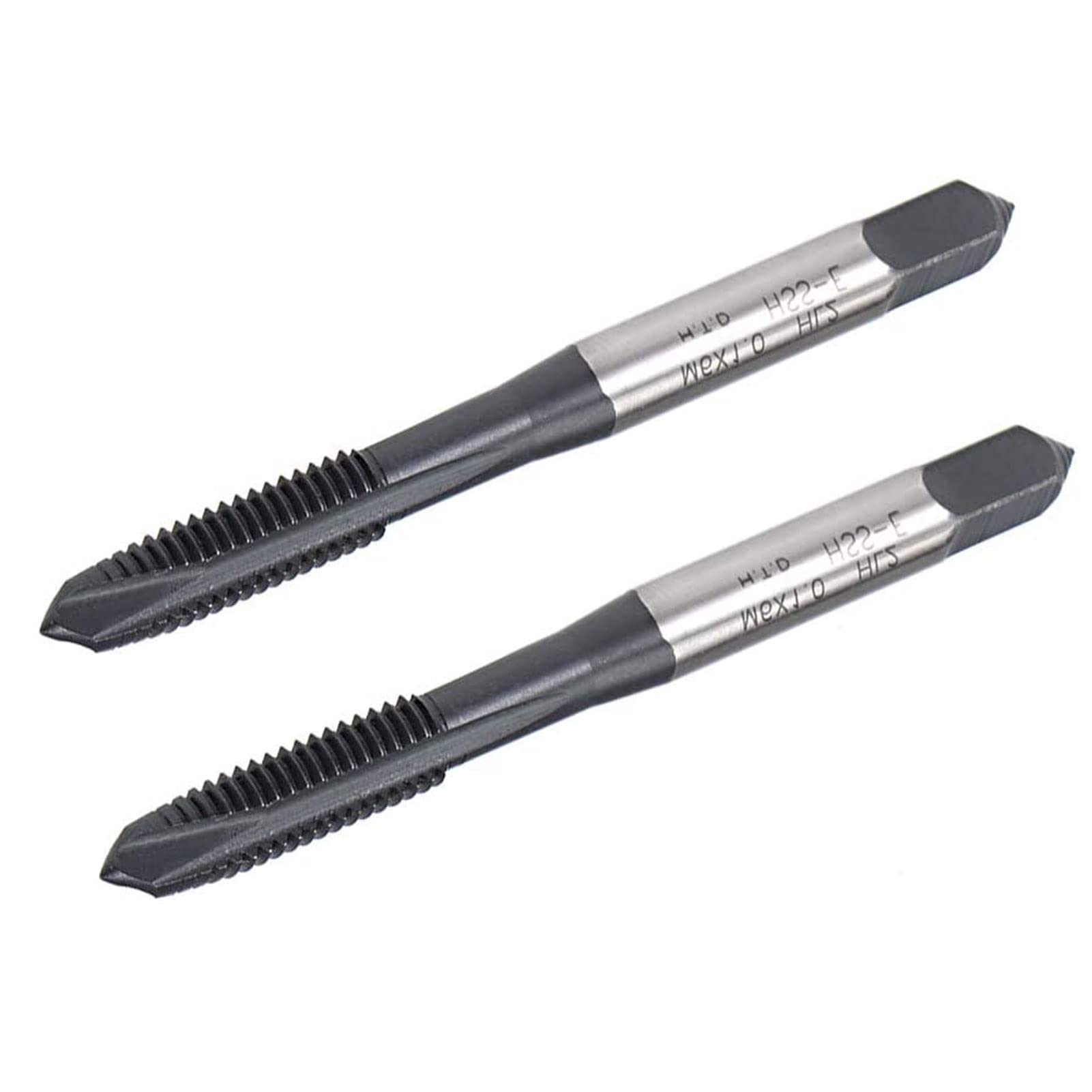 TA-VIGOR M6 x 1mm Spiral Point Threading Tap, Machine Thread Tap with H2 Tolerance JIS Standrad, High Speed Steel TICN Coated Thread Milling Tap (Round Shank with Square End) 2Pcs