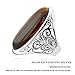 Tiger Eye Stone Statement Ring for Women 925 Sterling Silver Gemstone Magnificent Oval Shaped Tiger Eye Solitaire Ring Mothers Day Gifts for Mom Christmas Birthday Jewelry Gifts for Wife Grandma (9)