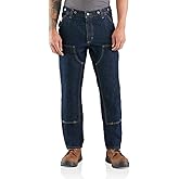 Carhartt Men's Relaxed Straight Rugged Flex Double-Front Denim Dungaree