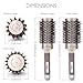 Baasha 2 Inch Medium Round Boar Bristle Ceramic Barrel Hair Brush for Women - Ideal for Blow Drying and Flipping Medium Length Hair
