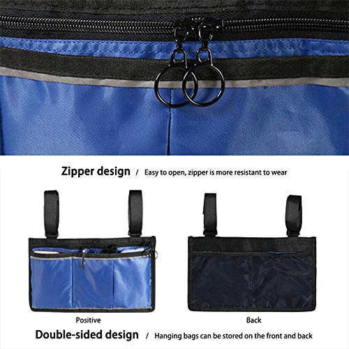 Alexsix Multifunctional Wheelchair Storage Hanging Bag, Large Capacity Waterproof Storage Bag Fits Most Scooters, Walkers, Rollators - Manual, Powered or Electric Wheelchairs
