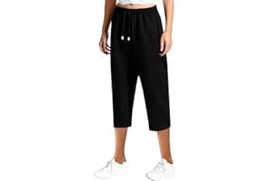 Beeswan Capri Pants for Women, Women's Ultra Stretch Breathable Casual Pants,Stretch Active Pants for Women, 214#black, XX-La