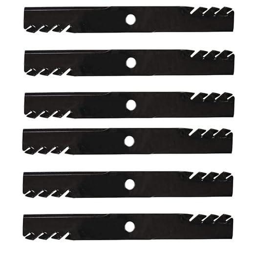 Set of 6 New Toothed Mulch Mower Blades Fits Exmark Lazer Z