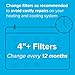 Filtrete 20x25x4(SlimFit), AC Furnace Air Filter, MPR 1550 DP, Healthy Living Ultra Allergen Deep Pleat, 2-Pack, Fits Lennox & Honeywell Devices (exact dimensions 19.5 x 24.5 x 3.75)