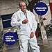 KleenGuard™ A40 Liquid & Particle Protection Coveralls (44306), Zipper Front, White, 3XL (Qty 25)