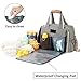Baby Diaper Bag, Large Stylish Tote Convertible Travel Baby Bag for Boys Girls with Changing Pad, Insulated Pockets (Grey)
