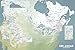 North America Ski Resorts Map 24x36 Poster (Natural Earth)