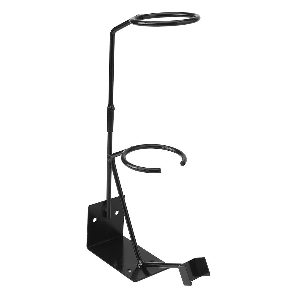 Regun Gravity Feed Paint Spray Gun Stand Holder With Strainer, Black Steel, Handheld, Manual Pump